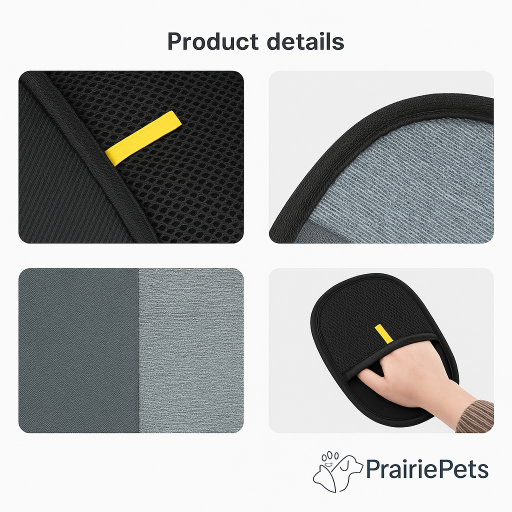PrairiePets™ GroomEase – Pet Hair Removal Grooming Glove