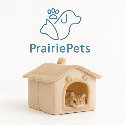 PrairiePets Foldable Pet Cave Bed