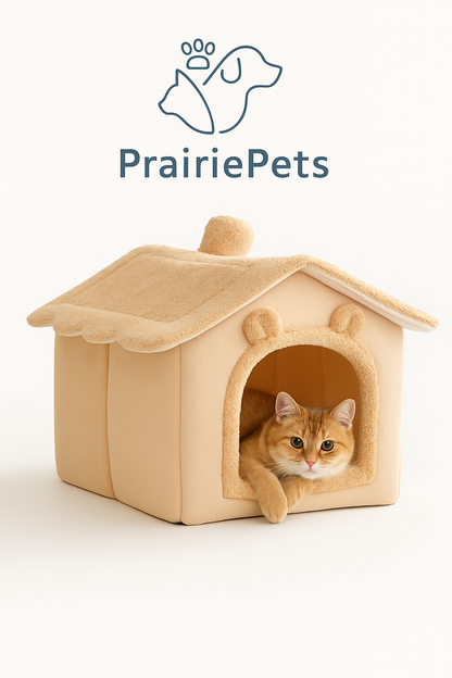 PrairiePets Foldable Pet Cave Bed