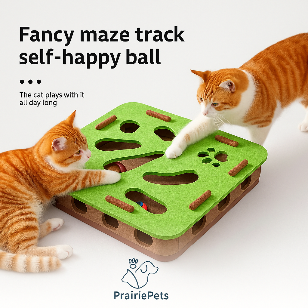 PrairiePets Felt Puzzle Box – Interactive Hunting Toy for Indoor Cats