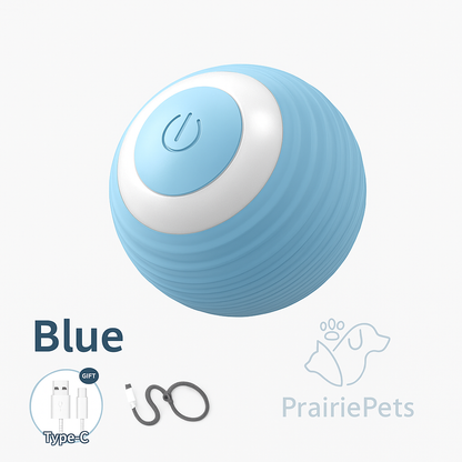 PrairiePets Smart Rolling Ball – Interactive Rechargeable Toy for Cats & Small Dogs