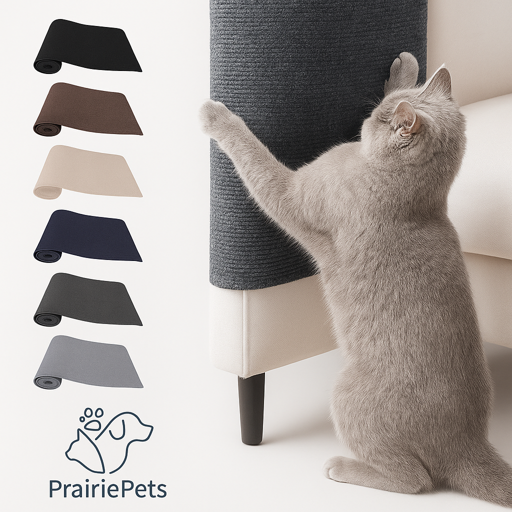 PrairiePets Cat Scratcher Mat – Self-Adhesive Sofa & Wall Protector
