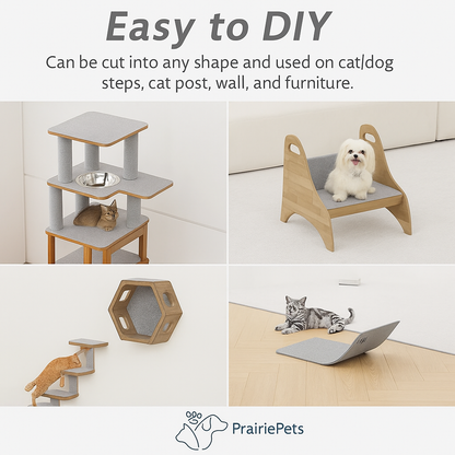 PrairiePets Cat Scratcher Mat – Self-Adhesive Sofa & Wall Protector