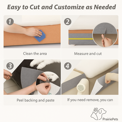 PrairiePets Cat Scratcher Mat – Self-Adhesive Sofa & Wall Protector