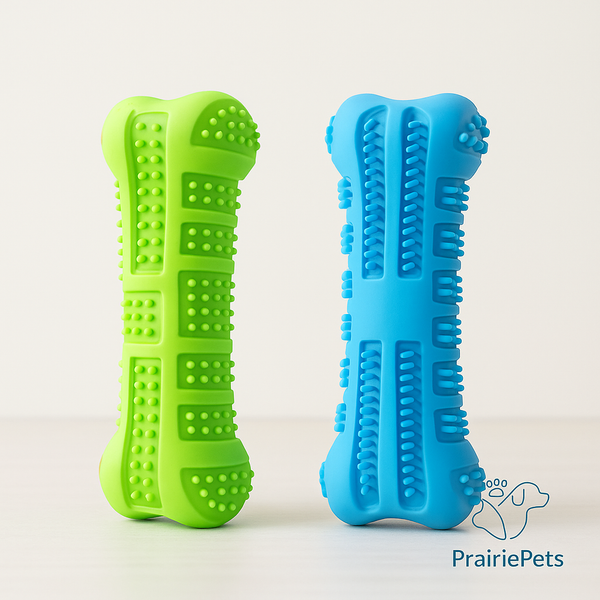 PrairiePets Dog Toothbrush Chew Stick – Dental Cleaning Toy for Puppies & Small Dogs