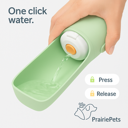 PrairiePets™ 2-in-1 Travel Water Bottle & Food Bowl