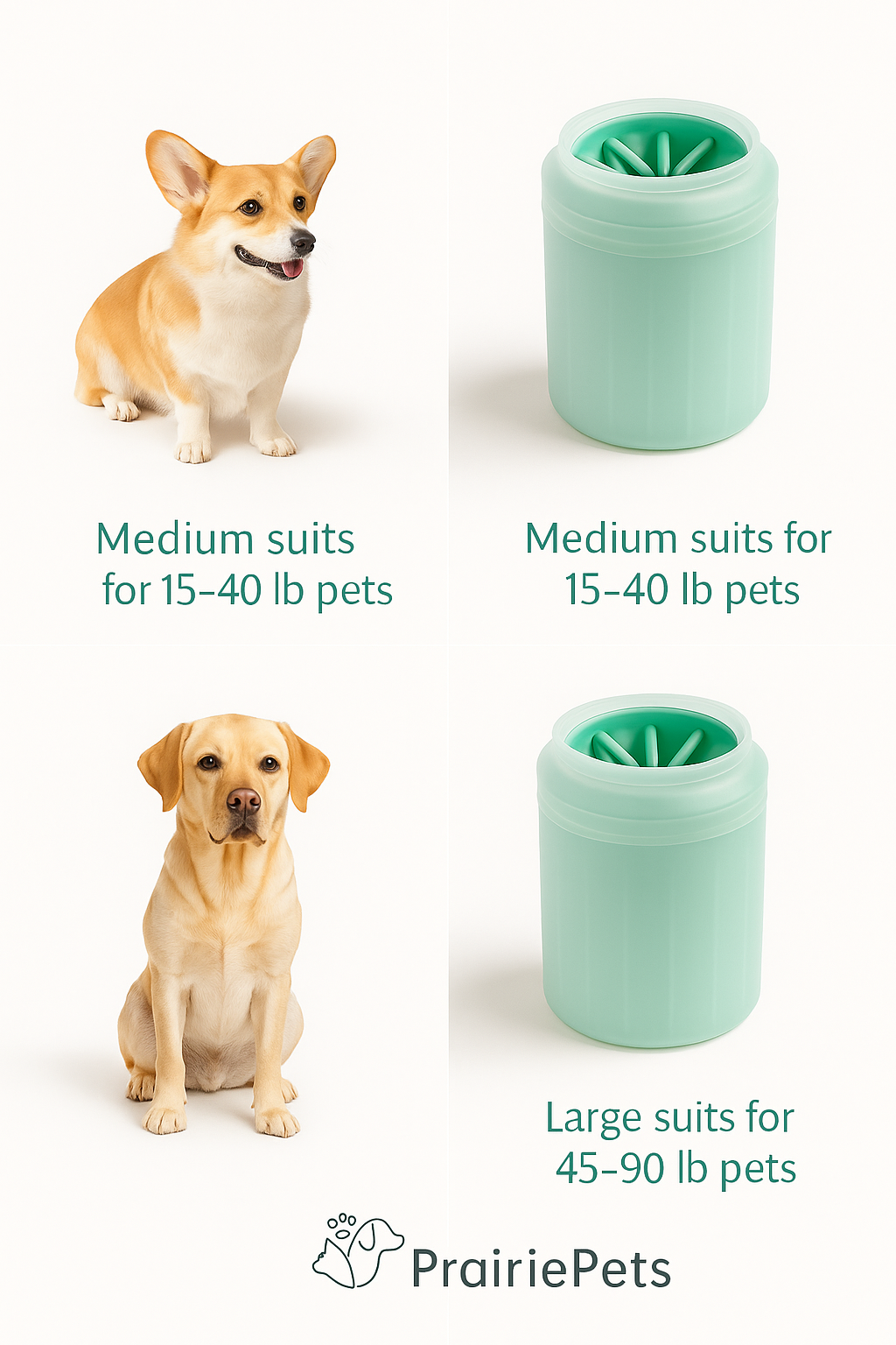 PrairiePets™ Soft Silicone Paw Washer