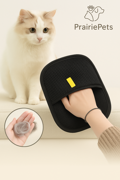 PrairiePets™ GroomEase – Pet Hair Removal Grooming Glove