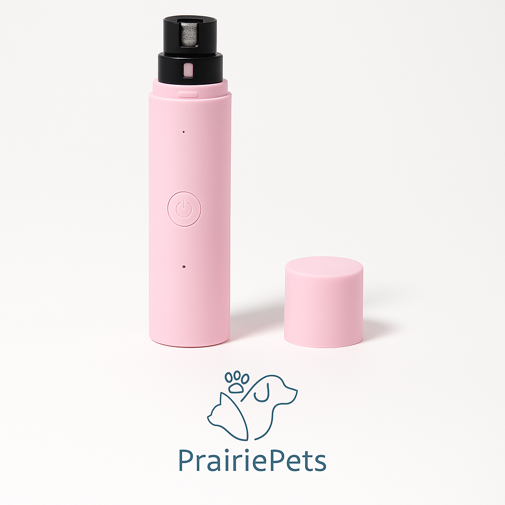 PrairiePets Electric Nail Grinder – Rechargeable Clipper with LED Light for Cats & Dogs