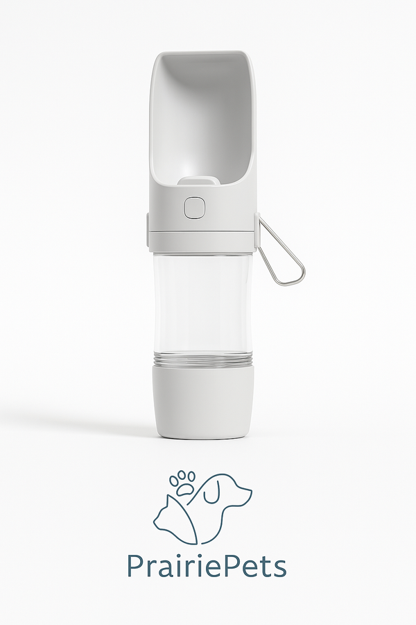 PrairiePets™ 2-in-1 Travel Water Bottle & Food Bowl