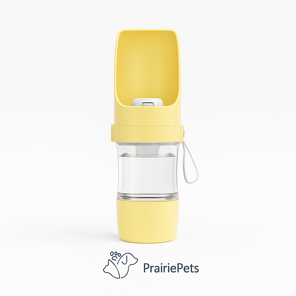 PrairiePets™ 2-in-1 Travel Water Bottle & Food Bowl