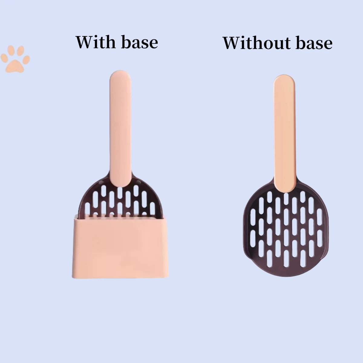 PrairiePets Cat Litter Scoop – Durable ABS Shovel with Optional Holder Base