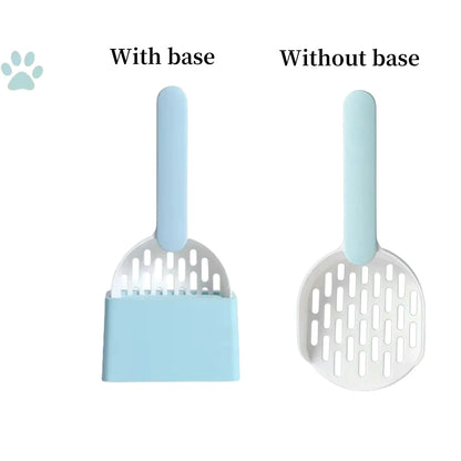 PrairiePets Cat Litter Scoop – Durable ABS Shovel with Optional Holder Base