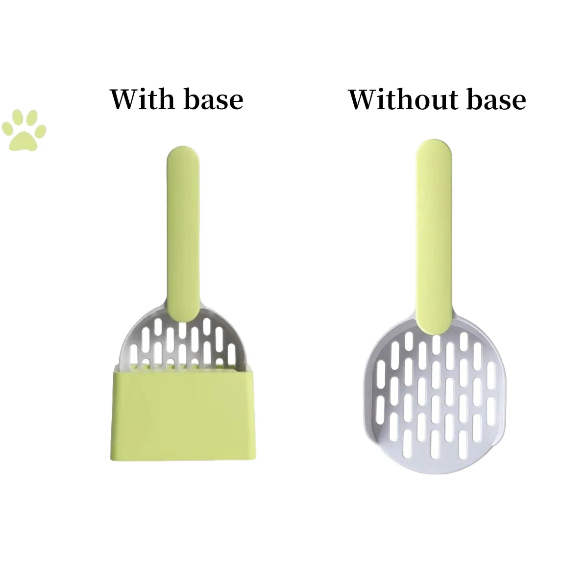 PrairiePets Cat Litter Scoop – Durable ABS Shovel with Optional Holder Base