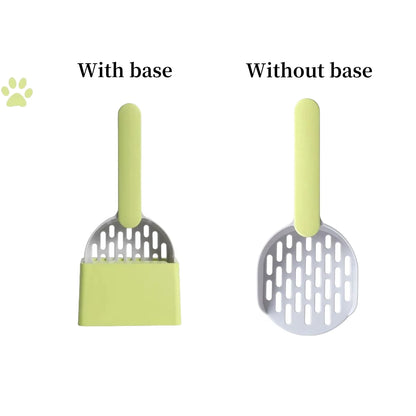 PrairiePets Cat Litter Scoop – Durable ABS Shovel with Optional Holder Base