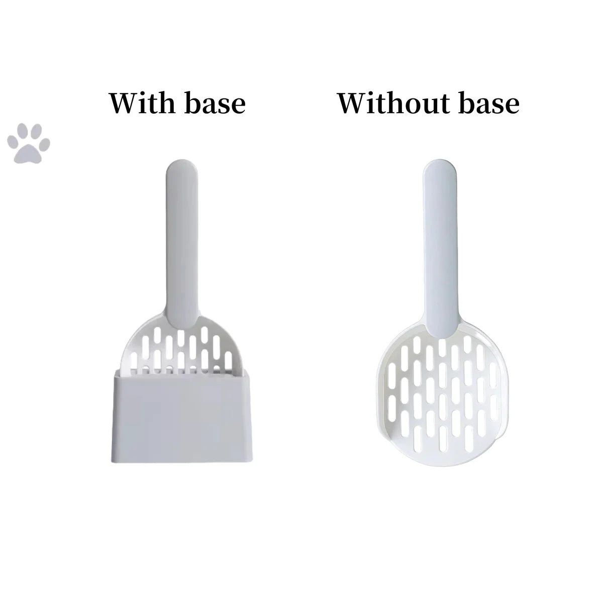 PrairiePets Cat Litter Scoop – Durable ABS Shovel with Optional Holder Base