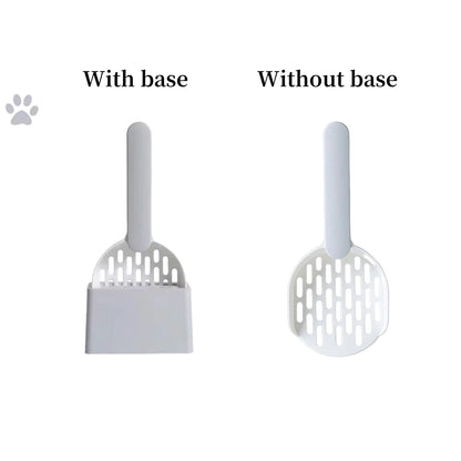 PrairiePets Cat Litter Scoop – Durable ABS Shovel with Optional Holder Base